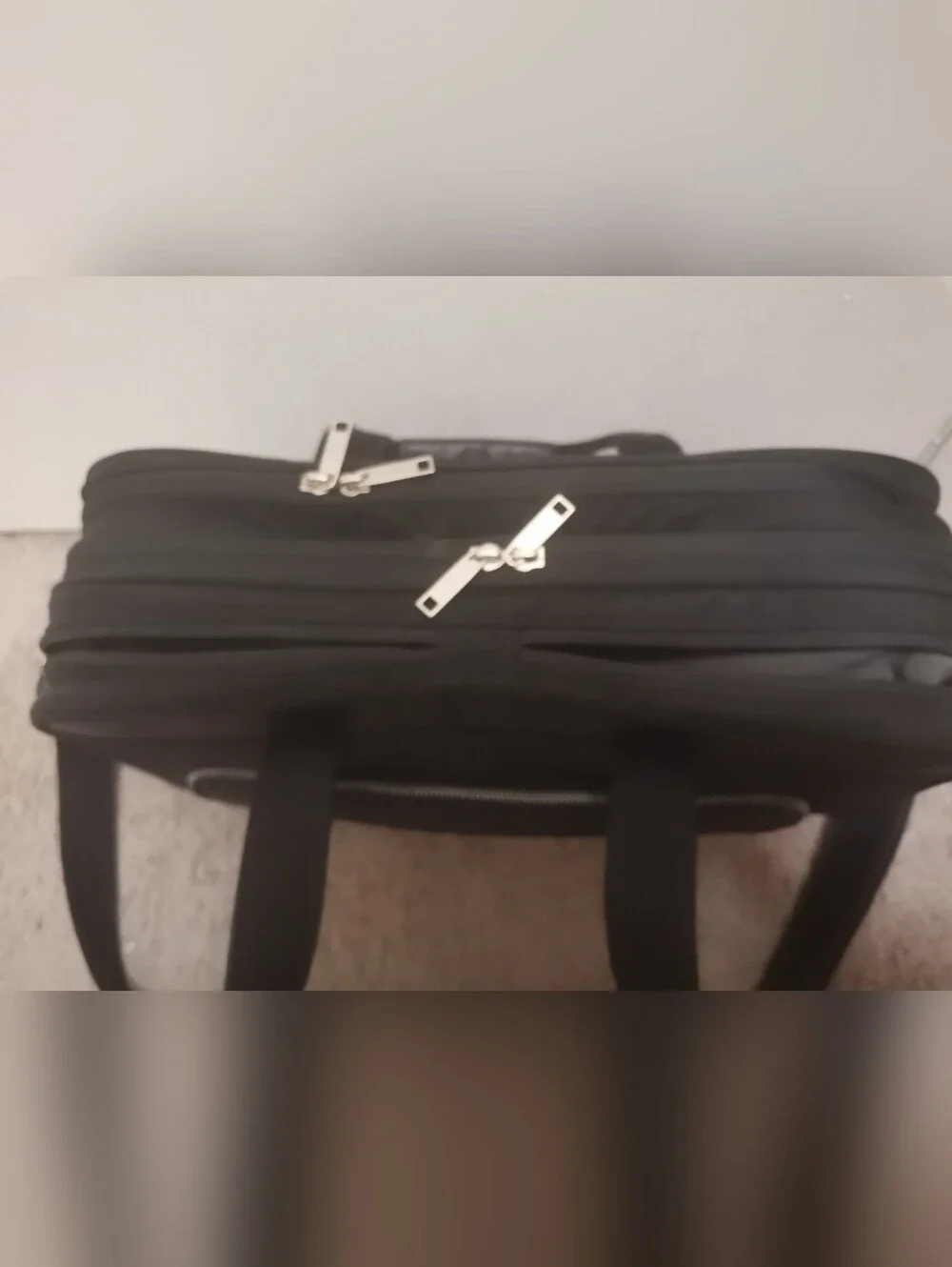 Black Men's Travel Duffel Bag with Shoulder Strap